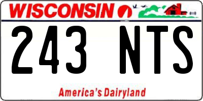 WI license plate 243NTS