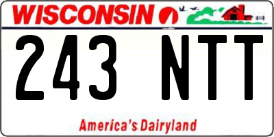 WI license plate 243NTT