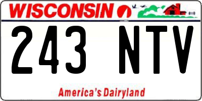 WI license plate 243NTV