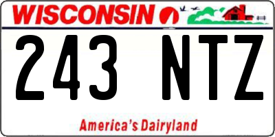 WI license plate 243NTZ