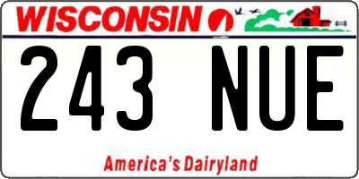 WI license plate 243NUE