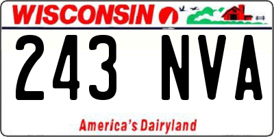 WI license plate 243NVA