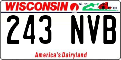 WI license plate 243NVB