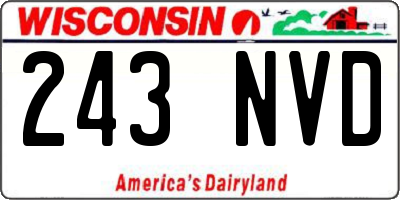 WI license plate 243NVD