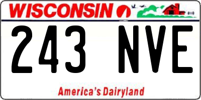 WI license plate 243NVE