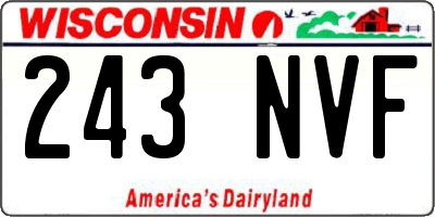 WI license plate 243NVF