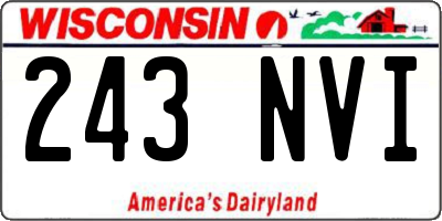 WI license plate 243NVI
