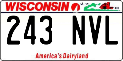 WI license plate 243NVL