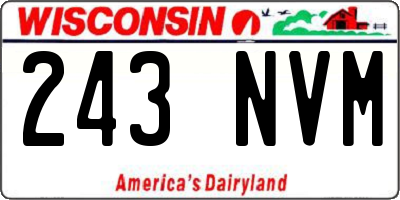 WI license plate 243NVM