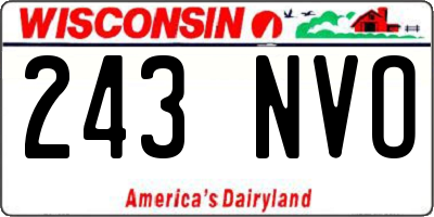 WI license plate 243NVO