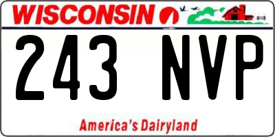 WI license plate 243NVP