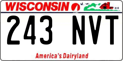 WI license plate 243NVT