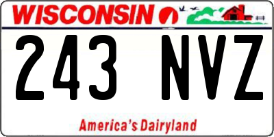 WI license plate 243NVZ