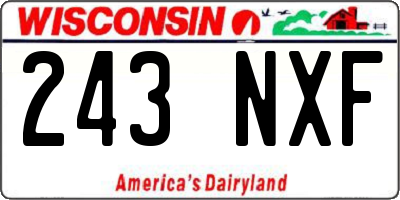 WI license plate 243NXF