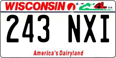 WI license plate 243NXI