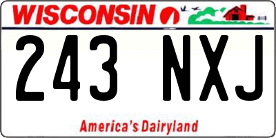 WI license plate 243NXJ