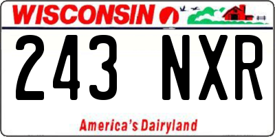 WI license plate 243NXR