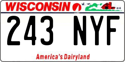WI license plate 243NYF