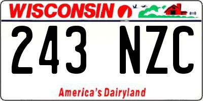 WI license plate 243NZC