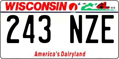 WI license plate 243NZE