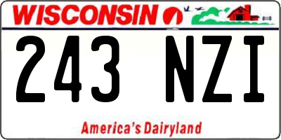 WI license plate 243NZI