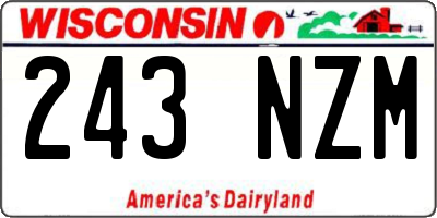WI license plate 243NZM