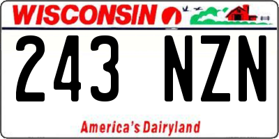 WI license plate 243NZN