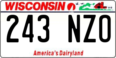 WI license plate 243NZO