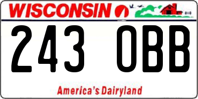 WI license plate 243OBB