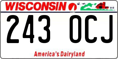 WI license plate 243OCJ