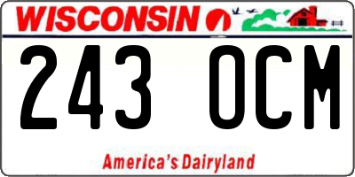 WI license plate 243OCM
