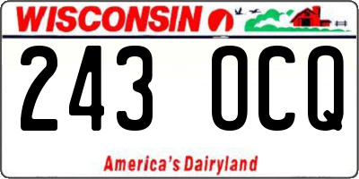 WI license plate 243OCQ