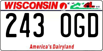 WI license plate 243OGD