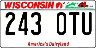 WI license plate 243OTU
