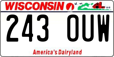 WI license plate 243OUW