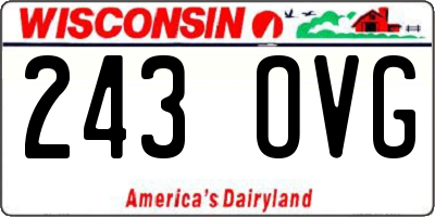 WI license plate 243OVG