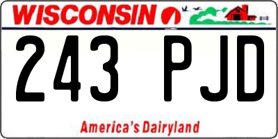 WI license plate 243PJD