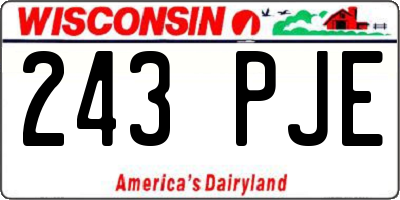 WI license plate 243PJE