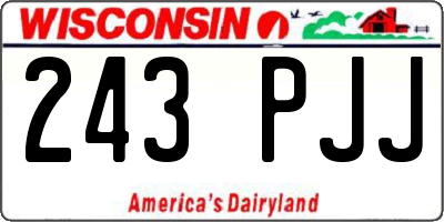 WI license plate 243PJJ