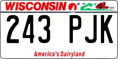 WI license plate 243PJK