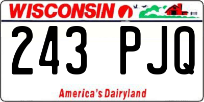 WI license plate 243PJQ