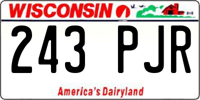 WI license plate 243PJR