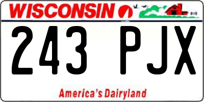 WI license plate 243PJX