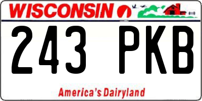 WI license plate 243PKB