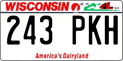 WI license plate 243PKH