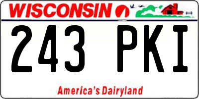 WI license plate 243PKI