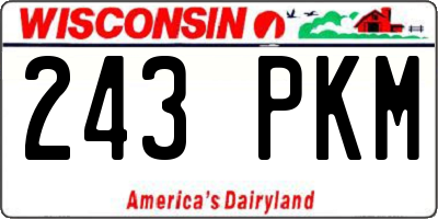 WI license plate 243PKM