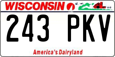 WI license plate 243PKV