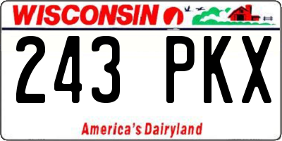 WI license plate 243PKX