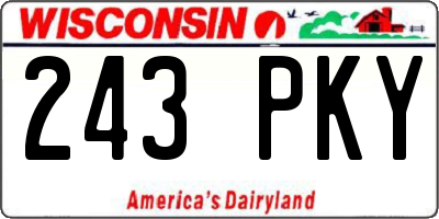 WI license plate 243PKY